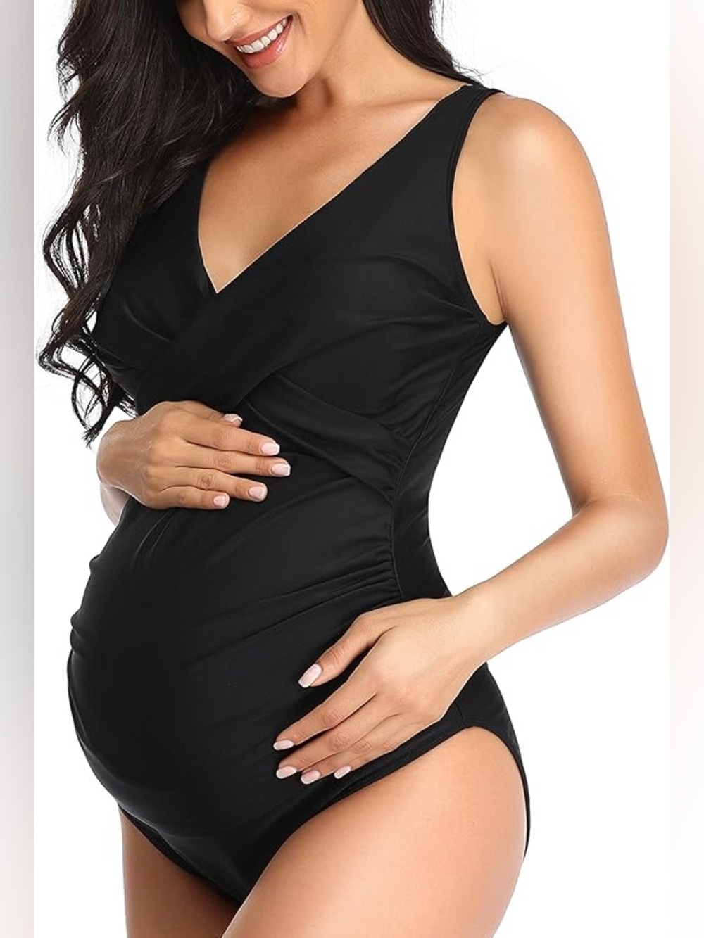 SUMMERSUNSHINE Maternity One Piece Swimwear Front Cross Pregnancy Swimsuit